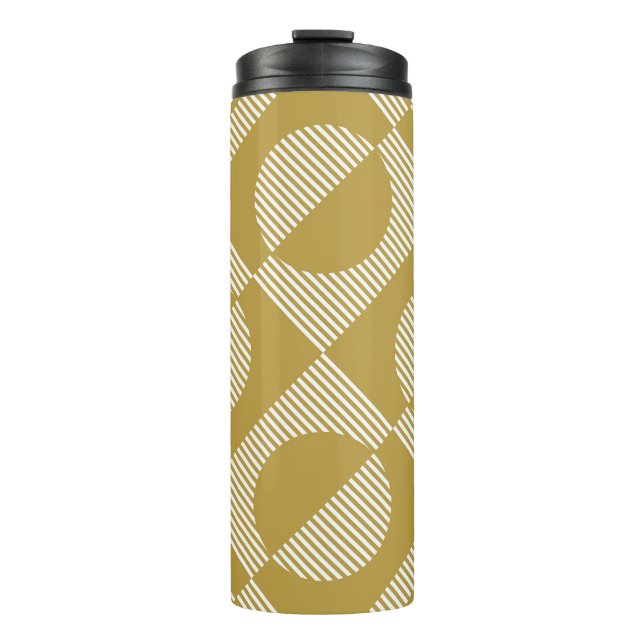 Abstract Vintage Geometric Seamless Thermal Tumbler (Front)