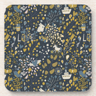 Abstract vintage pattern coaster