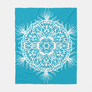 Abstract vintage pattern of creative snowflake. Is Fleece Blanket