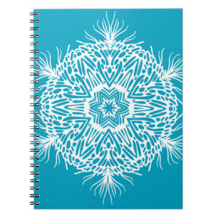 Abstract vintage pattern of creative snowflake. Is Notebook