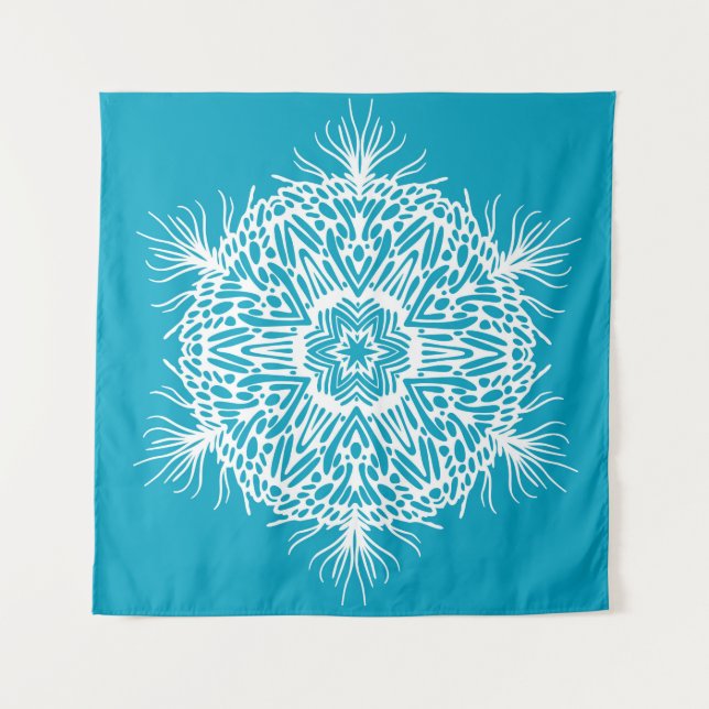 Abstract vintage pattern of creative snowflake. Is Tapestry (Front)