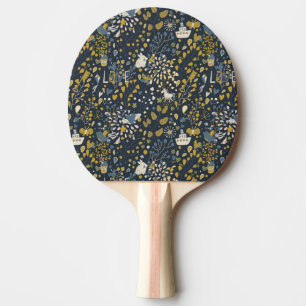 Abstract vintage pattern ping pong paddle