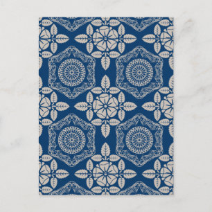 Abstract vintage pattern postcard
