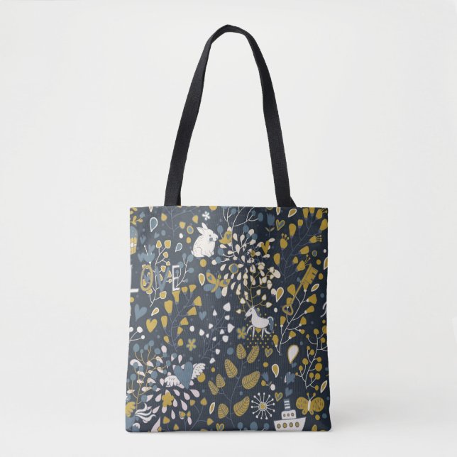 Abstract vintage pattern tote bag (Front)
