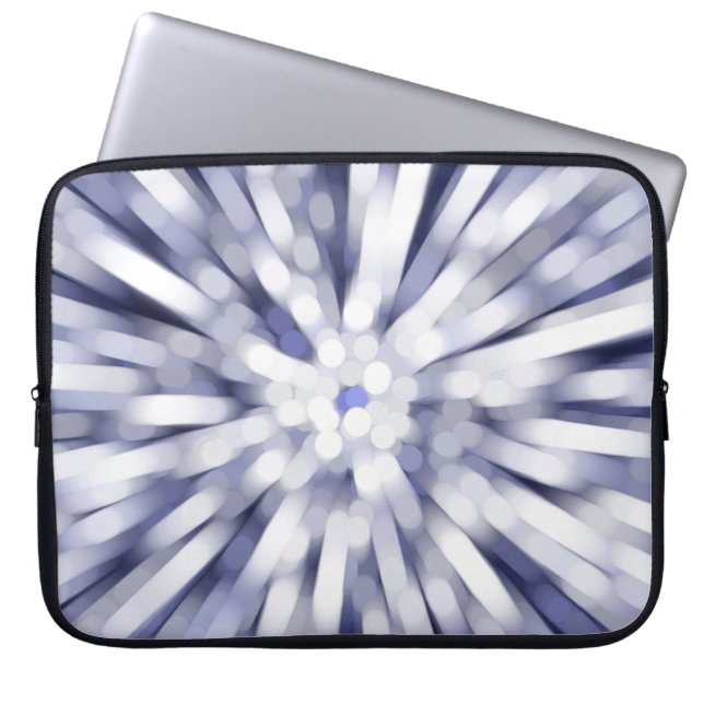abstract violet background. fractal explosion star laptop sleeve (Front)