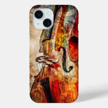 Abstract violin art case