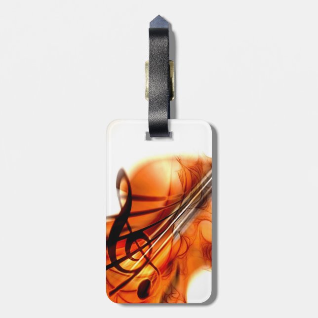 Abstract Violin Art Luggage Tag (Back Vertical)