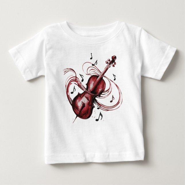 Abstract Violin Baby Jersey Baby T-Shirt (Front)