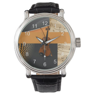 Abstract Violin Design Watch