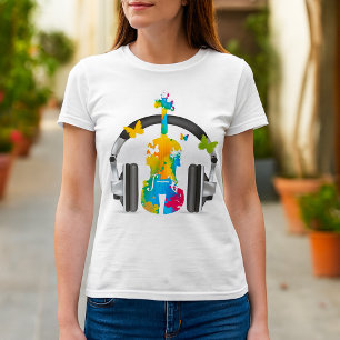 Abstract Violin Music T-Shirt