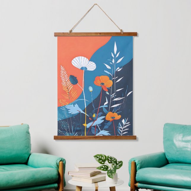 Abstract Vivid Blooms Poster Hanging Tapestry (Living Room)