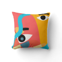 Abstract Vivid Face Art 