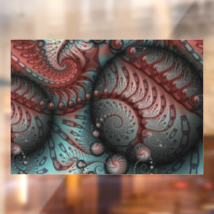 Abstract Vivid Fantasy Fractal Art Brown Blue
