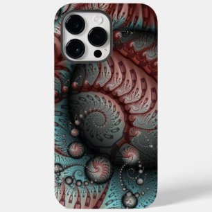 Abstract Vivid Fantasy Fractal Art Brown Blue Case-Mate iPhone 14 Pro Max Case
