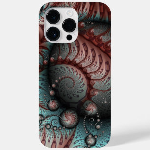 Abstract Vivid Fantasy Fractal Art Brown Blue Case-Mate iPhone 14 Pro Max Case