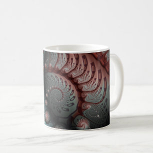 Abstract Vivid Fantasy Fractal Art Brown Blue Coffee Mug