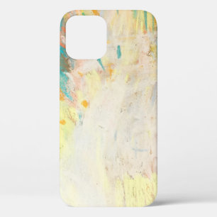 Abstract vivid pencil texture. Pastel textured bac iPhone 12 Case
