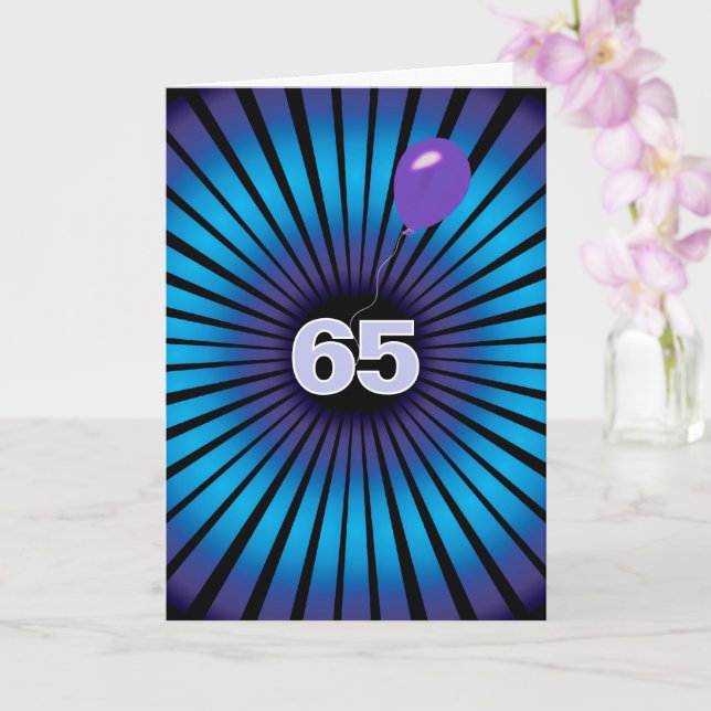 Abstract Vortex For 65th Birthday Card (Orchid)