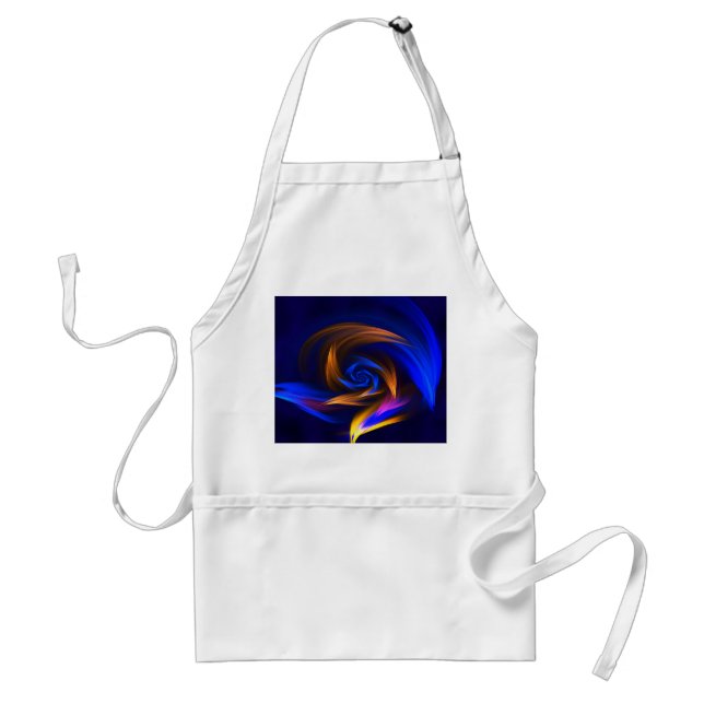 Abstract Vortex Shape Blue Orange Standard Apron (Front)