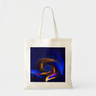 Abstract Vortex Shape Blue Orange Tote Bag