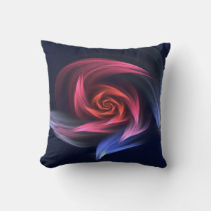 Abstract Vortex Shape Red And Blue Cushion