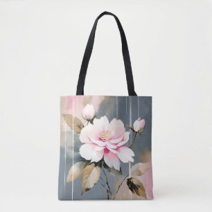 Abstract Wabi-Sabi Flower Tote Bag