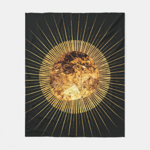 Abstract wall art design fleece blanket