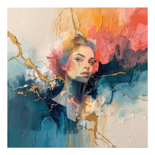 abstract wall art,modern art print,female portrait photo print