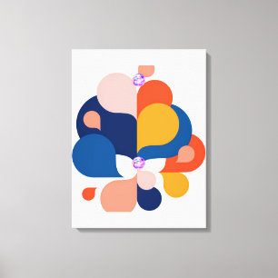 Abstract Wall Art, Modern Geometric Art Print, Col Canvas Print