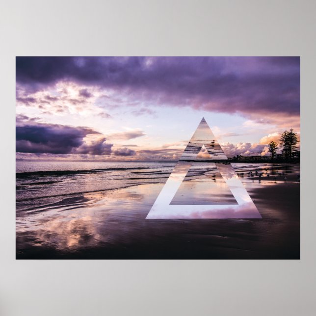 Abstract Wall Art - Moody Purple Sands (Front)