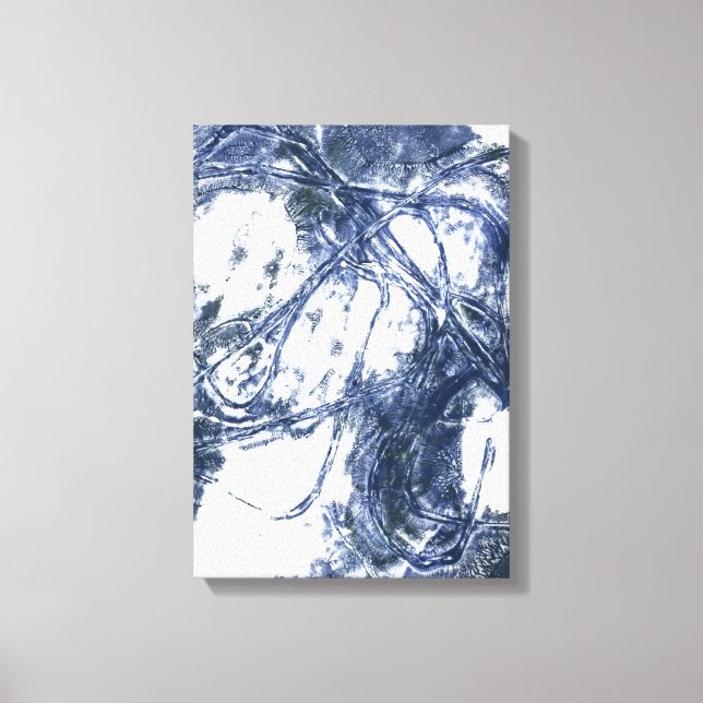 Abstract wall print blue gray (Front)