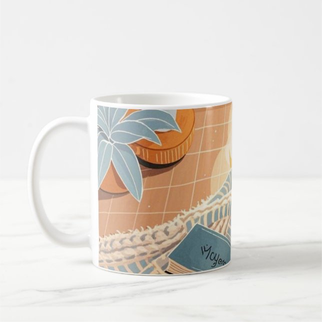 Abstract warm cosy Boho style Coffee Mug (Left)
