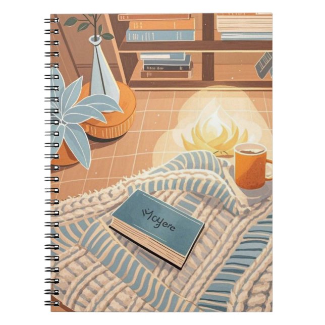 Abstract warm cosy Boho style Notebook (Front)