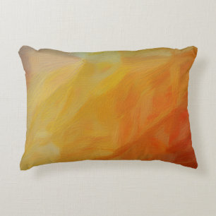 Abstract Warmth: Impressionist Mosaic Decorative Cushion