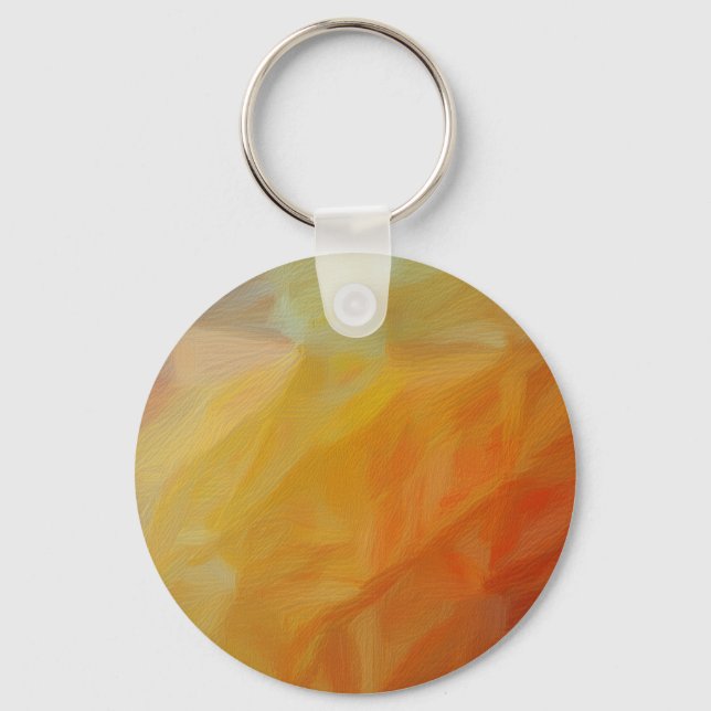 Abstract Warmth: Impressionist Mosaic Key Ring (Front)