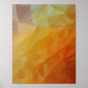 Abstract Warmth: Impressionist Mosaic Poster