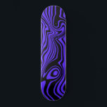 Abstract Warped Black & Blue Lines - Customisable Skateboard<br><div class="desc">Abstract Warped Black & Blue Lines - Customisable - Choose / add your favourite background colours !</div>