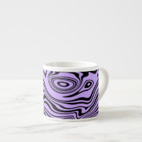 Abstract Warped Black & Purple Lines -Customisable