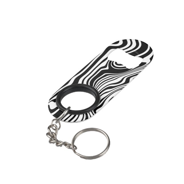 Abstract Warped Black & White Lines - Customisable (Back Angled)