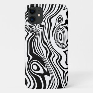 Abstract Warped Black & White Lines - Customisable Case-Mate iPhone Case