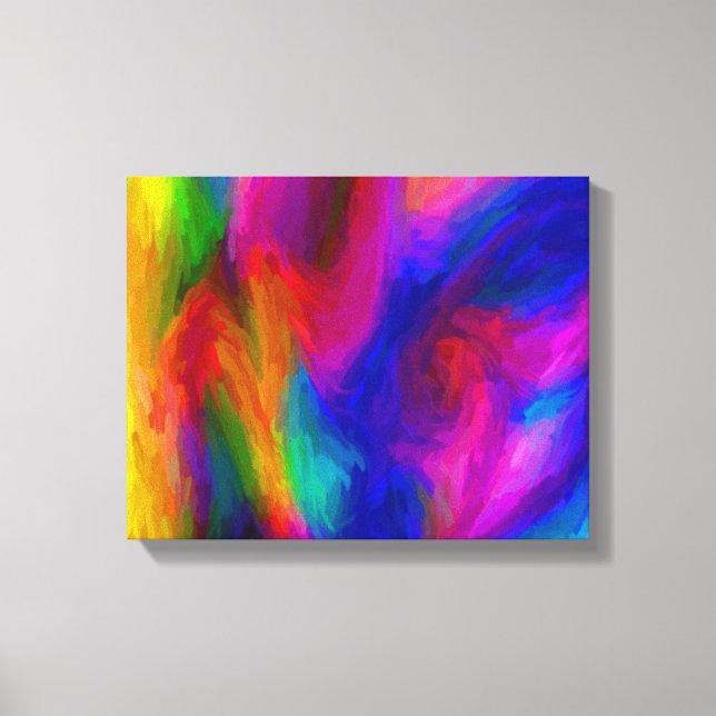 Abstract Water Colours Stretched Canvas Print (Front)