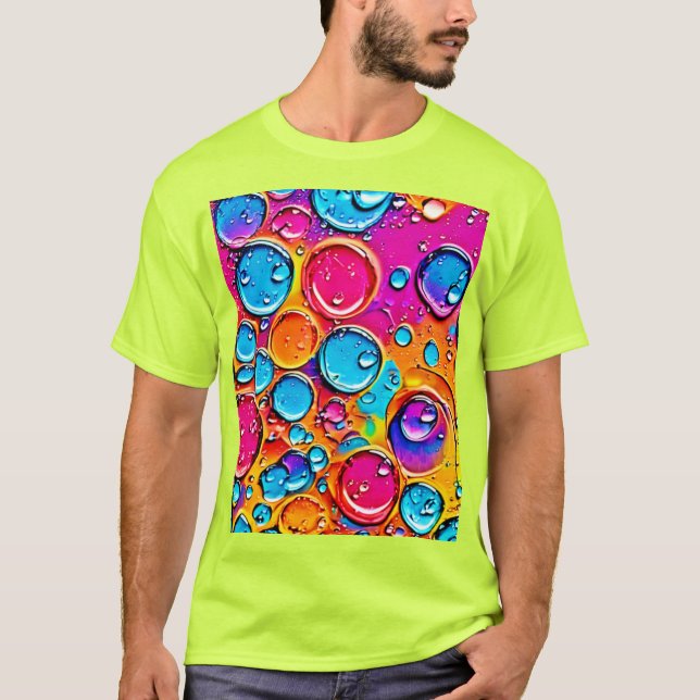 Abstract Water Drops Art T-Shirt (Front)