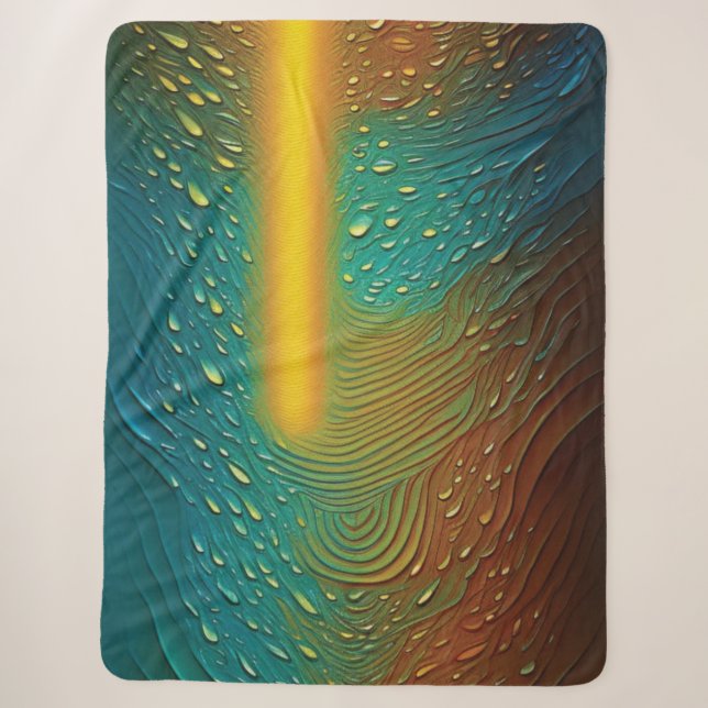 Abstract Water Drops Sherpa Blanket (Front)