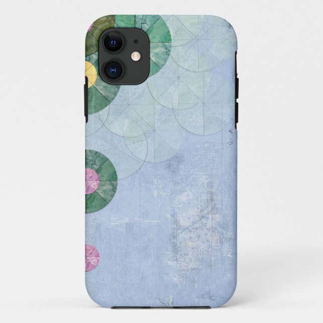 Abstract water lilies iphone case (Back)