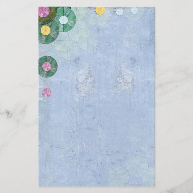 abstract water lilies stationery (Front)