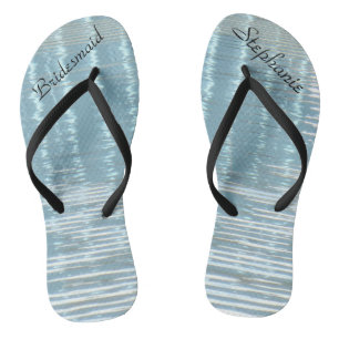 Abstract Water, Name, Bridesmaid Wedding  Jandals