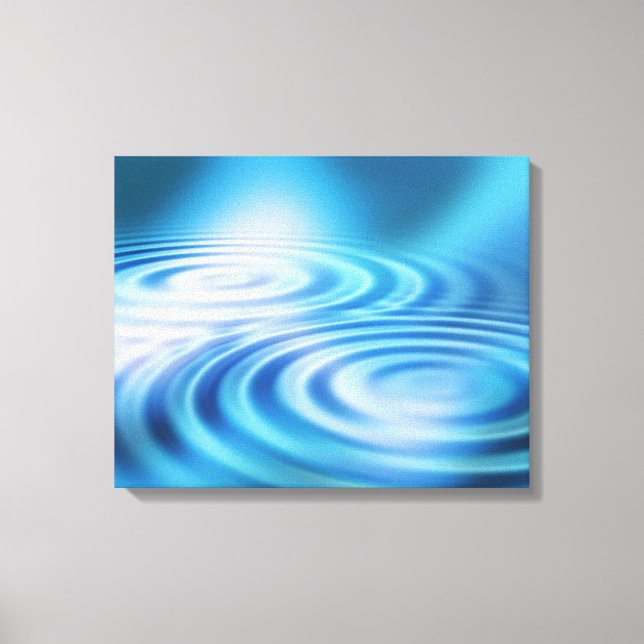 Abstract Water Ripples Wrapped Canvas Print (Front)