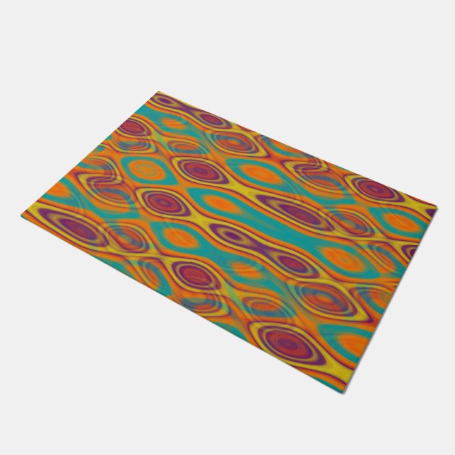 Abstract Water seamless pattern III + your ideas Doormat (Angled)