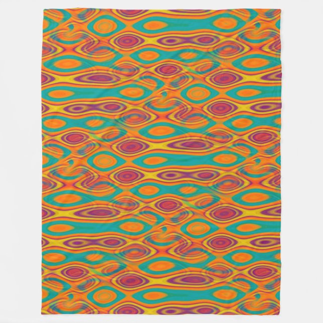 Abstract Water seamless pattern III + your ideas Fleece Blanket (Front)
