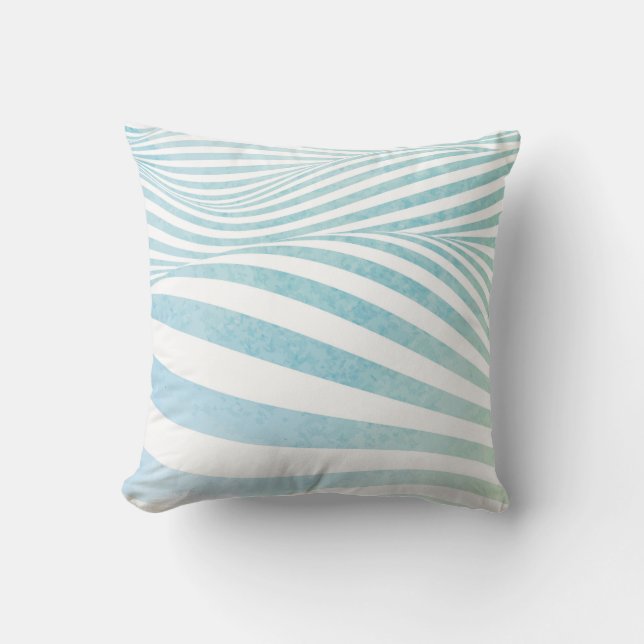 Abstract water texture made by hand painted waterc cushion (Front)